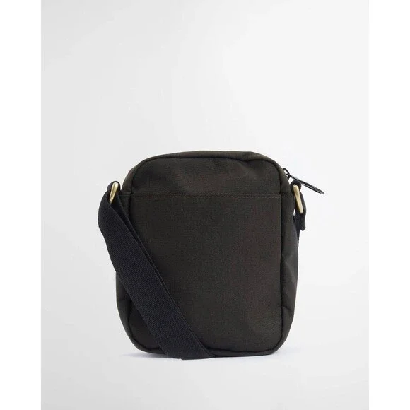 BARBOUR Mens Field Wax Crossbody Bag Olive Black
